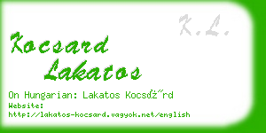 kocsard lakatos business card